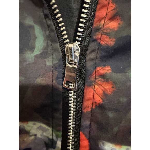 H&M Floral Bomber Full Zip Satin Whimsigoth Fairy Y2K Jacket Coat Size 2 XS - Picture 7 of 10